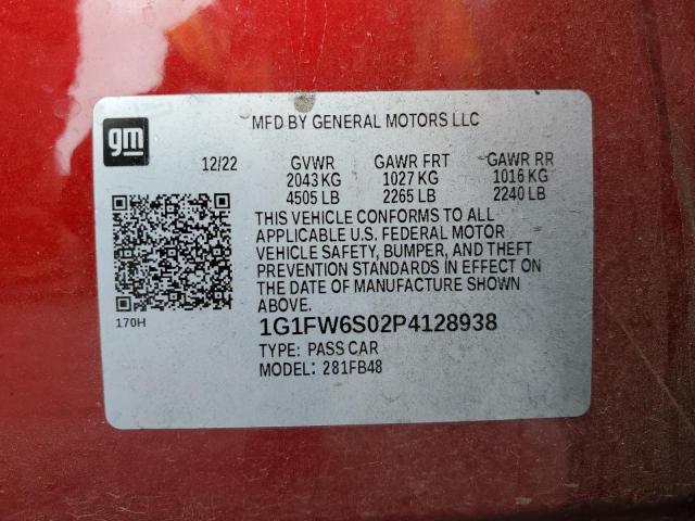 2023 CHEVROLET BOLT EV 1L 1G1FW6S02P4128938
