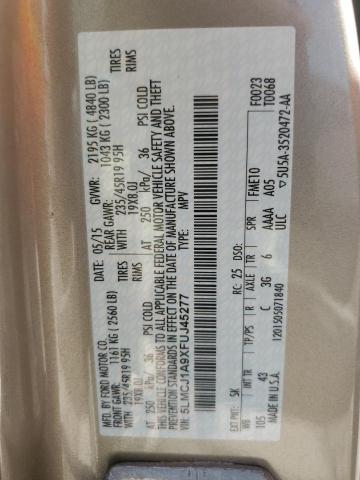 2015 LINCOLN MKC 5LMCJ1A9XFUJ45277