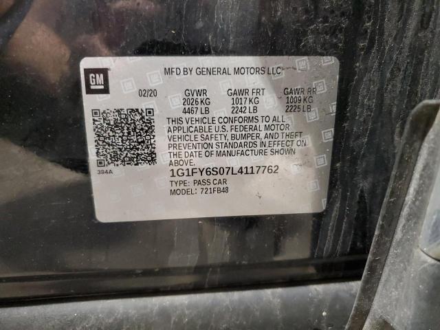 2020 CHEVROLET BOLT EV LT - 1G1FY6S07L4117762