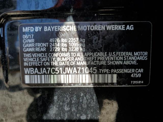 2018 BMW 530 XI WBAJA7C51JWA71045