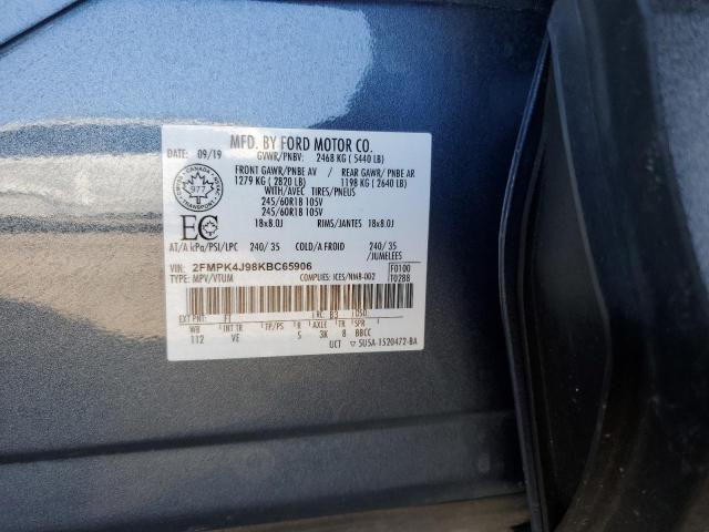 2019 FORD EDGE SEL - 2FMPK4J98KBC65906