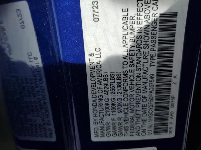 2023 HONDA ACCORD HYB - 1HGCY2F50PA057549