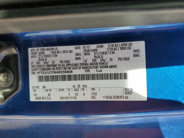 2017 FORD F150 SUPER - 1FTEX1CF9HKE55808
