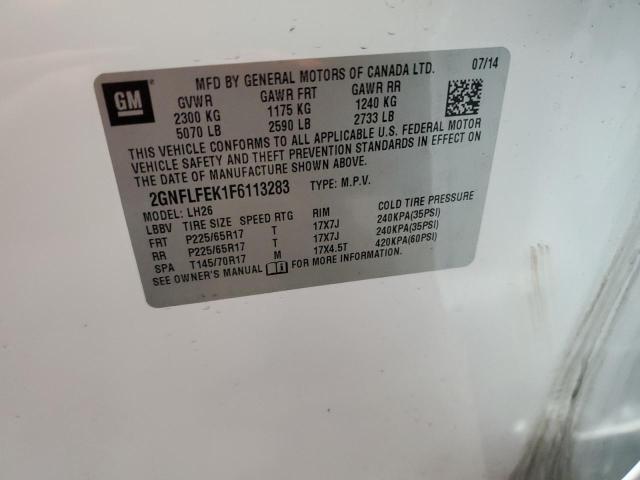 2015 CHEVROLET EQUINOX LT - 2GNFLFEK1F6113283