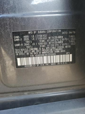 2019 SUBARU OUTBACK 2. - 4S4BSANC4K3350885