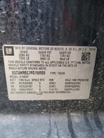 2015 CHEVROLET SILVERADO - 3GCUKREC7FG156558