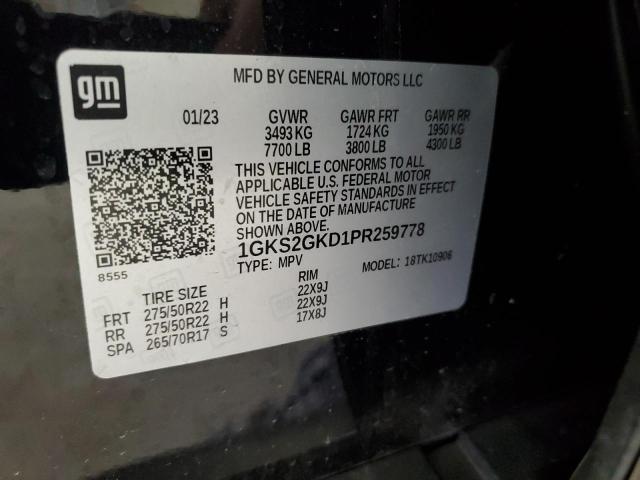 2023 GMC YUKON XL K - 1GKS2GKD1PR259778