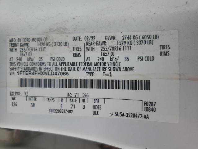 2022 FORD RANGER XL - 1FTER4FHXNLD47065