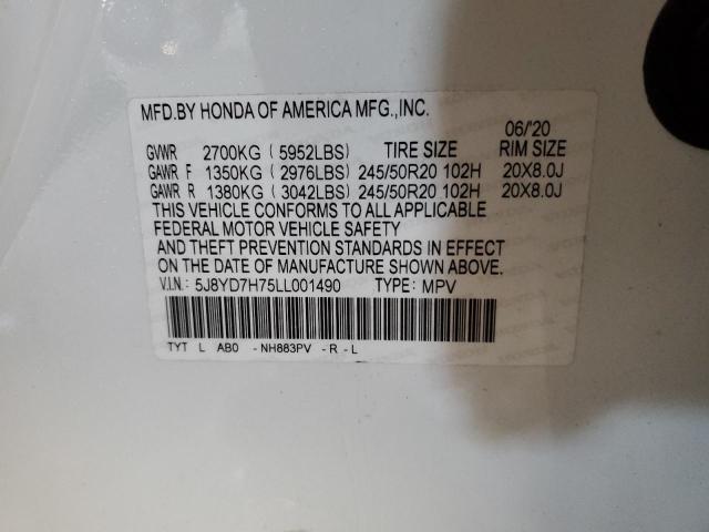 2020 ACURA MDX SPORT - 5J8YD7H75LL001490