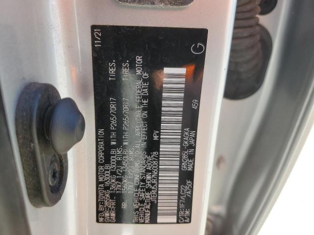2022 TOYOTA 4RUNNER SR - JTERU5JR7N6008778