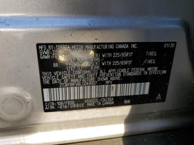 2020 TOYOTA RAV4 LE - 2T3H1RFV6LC049907