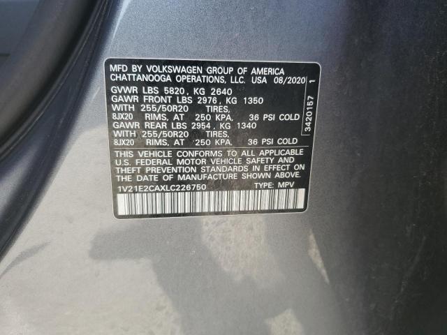 2020 VOLKSWAGEN ATLAS CROS - 1V21E2CAXLC226750