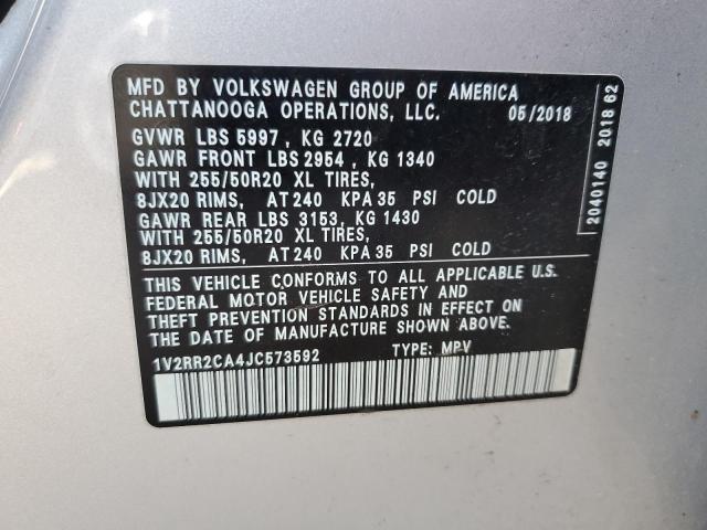 2018 VOLKSWAGEN ATLAS SEL - 1V2RR2CA4JC573592