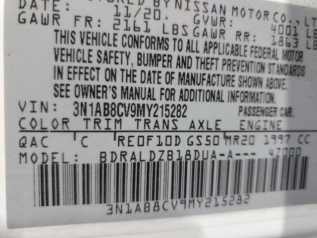 2021 NISSAN SENTRA SV - 3N1AB8CV9MY215282