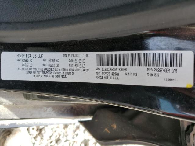 2016 CHRYSLER 200 LIMITE 1C3CCCABXGN168008