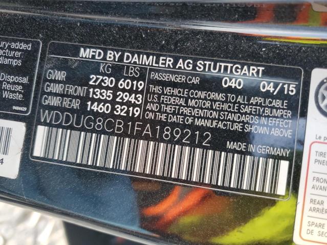 2015 MERCEDES-BENZ S 550 - WDDUG8CB1FA189212