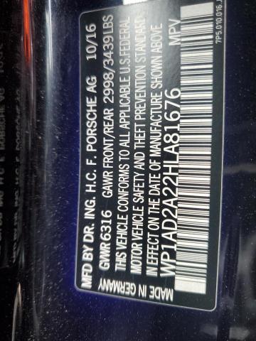 2017 PORSCHE CAYENNE GT WP1AD2A22HLA81676