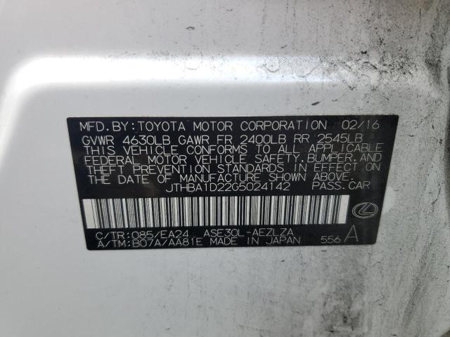 2016 LEXUS IS 200T - JTHBA1D22G5024142