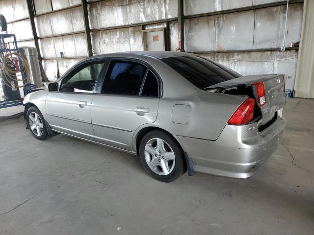 HONDA CIVIC EX 2005 gray sedan 4d gas 2HGES26715H551316 photo #3