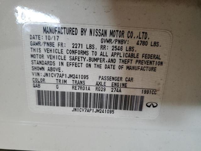 2018 INFINITI Q50 PURE - JN1CV7AP1JM241095