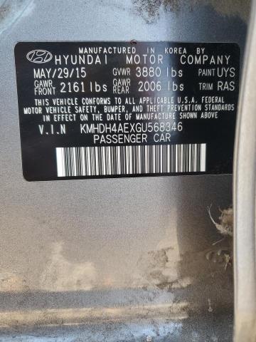 2016 HYUNDAI ELANTRA SE - KMHDH4AEXGU568346