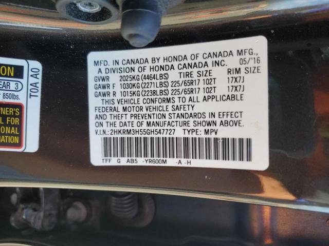 2016 HONDA CR-V EX - 2HKRM3H55GH547727