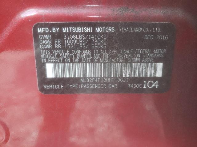 2017 MITSUBISHI MIRAGE G4 - ML32F4FJ8HHF18021