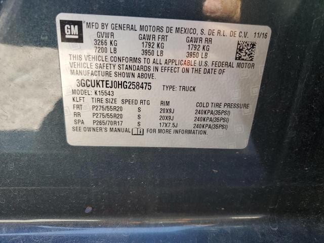 2017 CHEVROLET SILVERADO - 3GCUKTEJ0HG258475