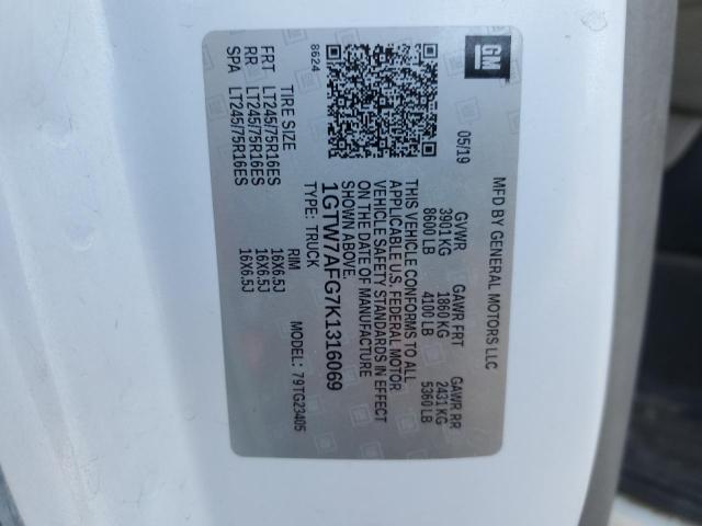 2019 GMC SAVANA G25 1GTW7AFG7K1316069