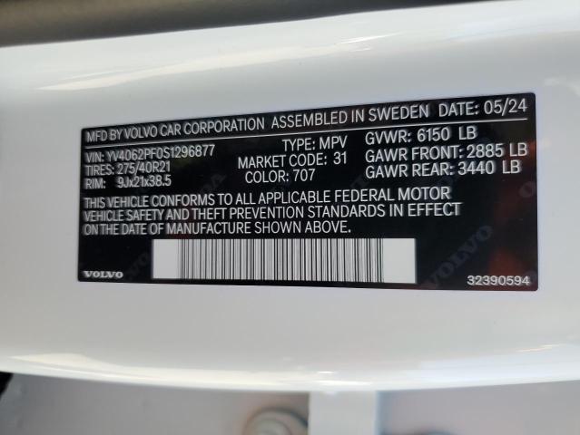 2025 VOLVO XC90 ULTRA - YV4062PF0S1296877