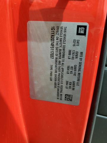 2015 CHEVROLET CORVETTE S - 1G1YA2D74F5117037