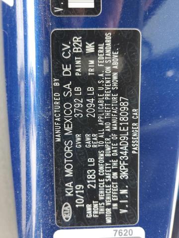 2020 KIA FORTE GT L - 3KPF34AD9LE180987