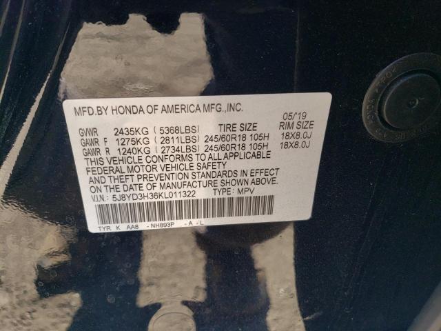 2019 ACURA MDX - 5J8YD3H36KL011322