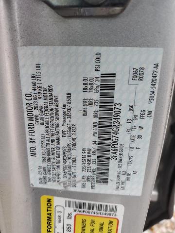 2016 FORD FUSION S - 3FA6P0G74GR349073