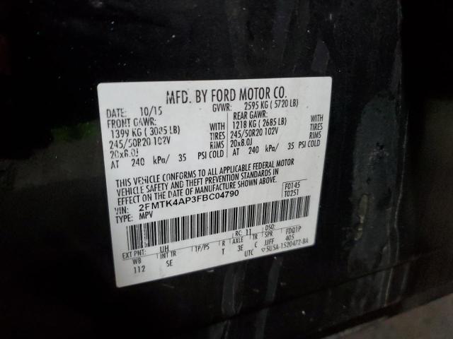 2015 FORD EDGE SPORT - 2FMTK4AP3FBC04790