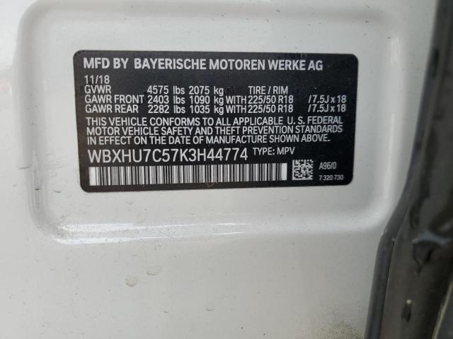 2019 BMW X1 SDRIVE2 WBXHU7C57K3H44774