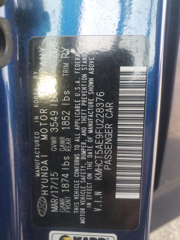2015 HYUNDAI ACCENT GS KMHCT5AE9FU228376