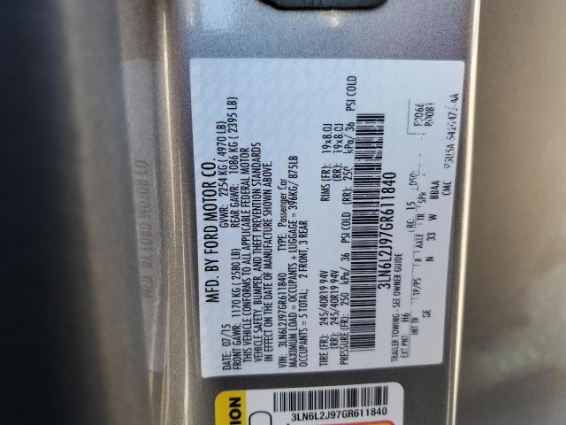 2016 LINCOLN MKZ - 3LN6L2J97GR611840