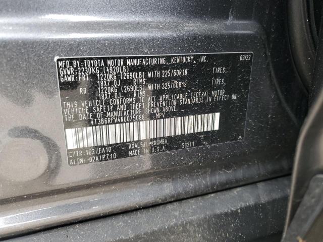 2022 TOYOTA RAV4 XLE P - 4T3B6RFV4NU075088