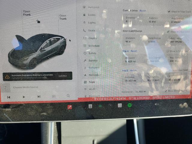 2020 TESLA MODEL 3 - 5YJ3E1EC2LF742414