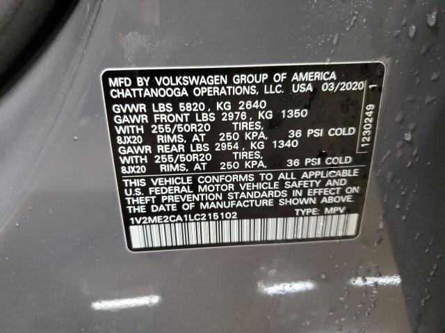 2020 VOLKSWAGEN ATLAS CROS - 1V2ME2CA1LC215102
