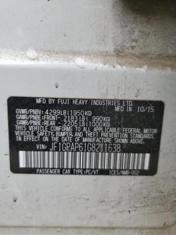2016 SUBARU IMPREZA SP - JF1GPAP61G8211638