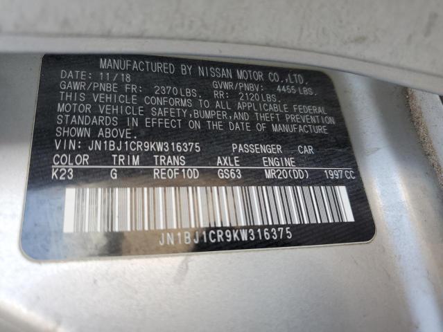 2019 NISSAN ROGUE SPOR - JN1BJ1CR9KW316375
