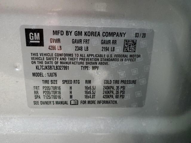 2020 CHEVROLET TRAX LS - KL7CJKSB7LB327991