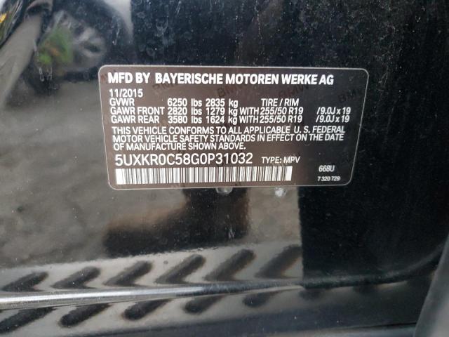 2016 BMW X5 XDRIVE3 - 5UXKR0C58G0P31032