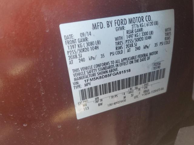2015 FORD EXPLORER X - 1FM5K8D85FGA91518
