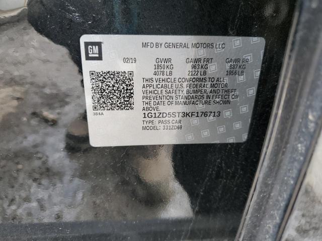 2019 CHEVROLET MALIBU LT - 1G1ZD5ST3KF176713