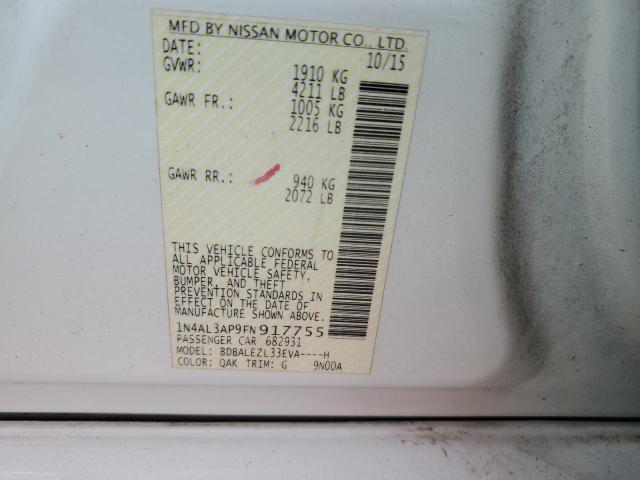 2015 NISSAN ALTIMA 2.5 - 1N4AL3AP9FN917755