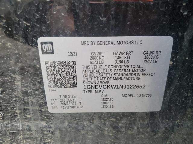 2022 CHEVROLET TRAVERSE L - 1GNEVGKW1NJ122652
