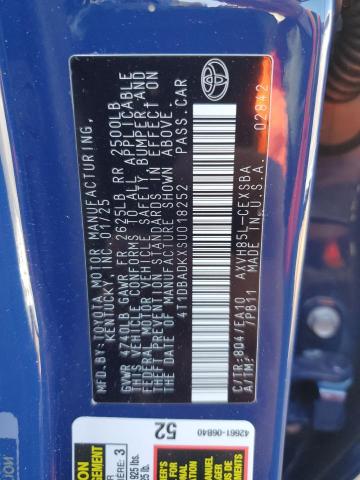 2025 TOYOTA CAMRY XSE - 4T1DBADKXSU018252